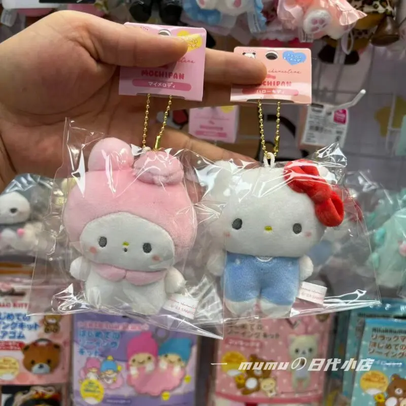 japanese-sanrio-plush-toy-hello-kitty-pompomurin-kuromi-pochacco-hangyodon-kogimyun-kawaii-plush-keychain-backpack-pendant