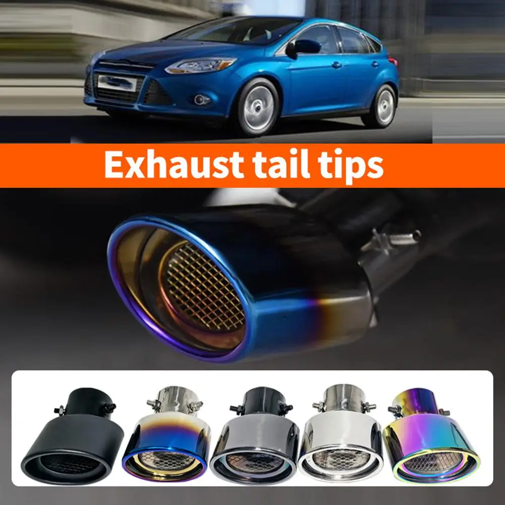 

Универсальный автомобильный глушитель, круглый наконечник из нержавеющей стали, выхлопная труба автомобиля, задний хвостовой наконечник, глушитель круглой трубы C8L7