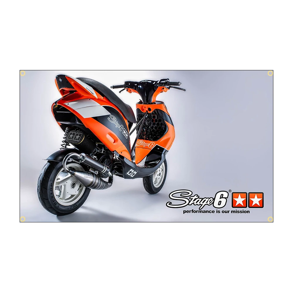 Motorrad-Modifikationsteile, Flaggenbanner, Polyester, bedruckt, 60 x 90 cm, 90 x 150 cm, Garagendekoration für Motorrad-Enthusiasten, Raumdekoration
