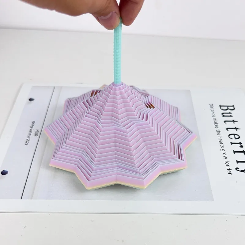 3D printing star folding children's polygon educational decompression toy spiral radish tower handicraft ornament