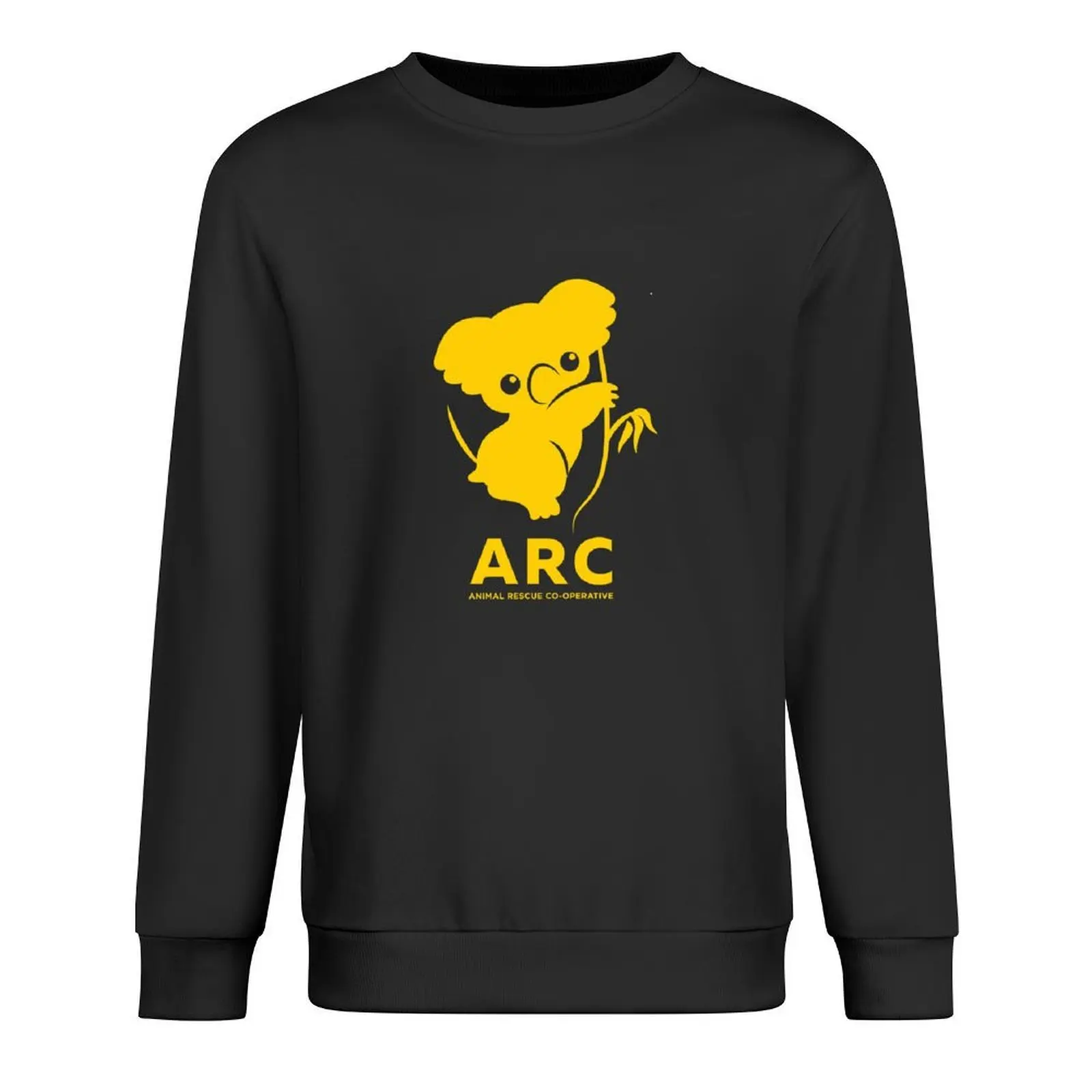 

Katie the ARC Koala - we are working hard for you little one - in yellow Pullover men clothes oversize sweatshirt