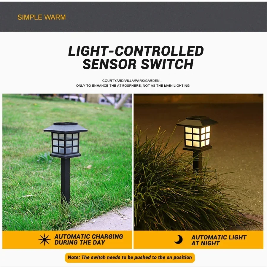 Led Solar Pathway Lights Waterproof Outdoor Solar Lamp for Garden/Landscape/Yard/Patio/Driveway/Walkway Lighting