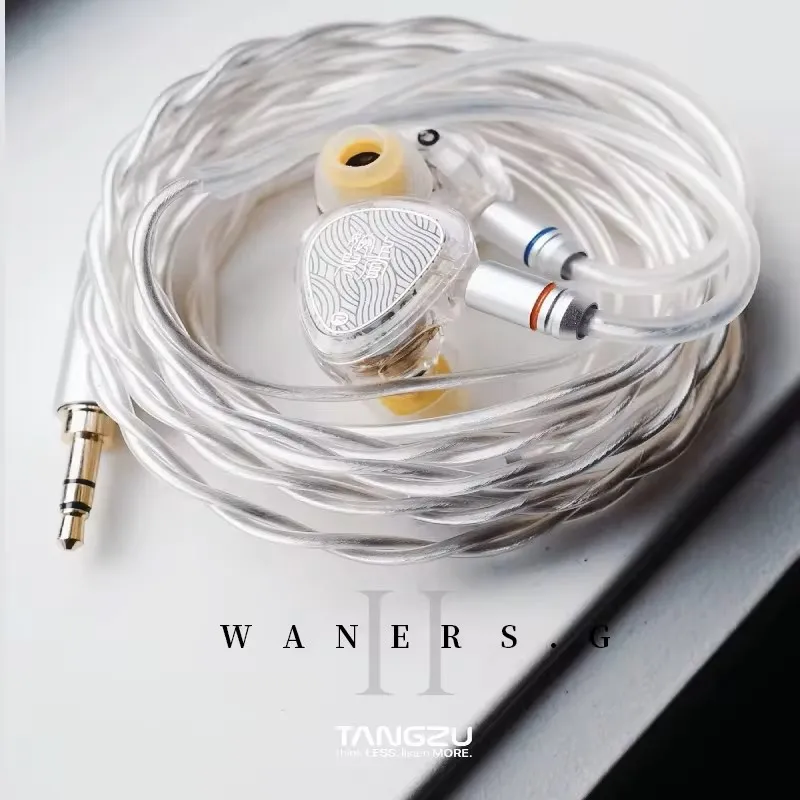 TANGZU WANER 2 WANER 2nd Gen HIFI داخل الأذن سماعة أذن ديناميكية للسائق سماعات أذن عالية الدقة 0.78 مم كابل سلكي قابل للفصل
