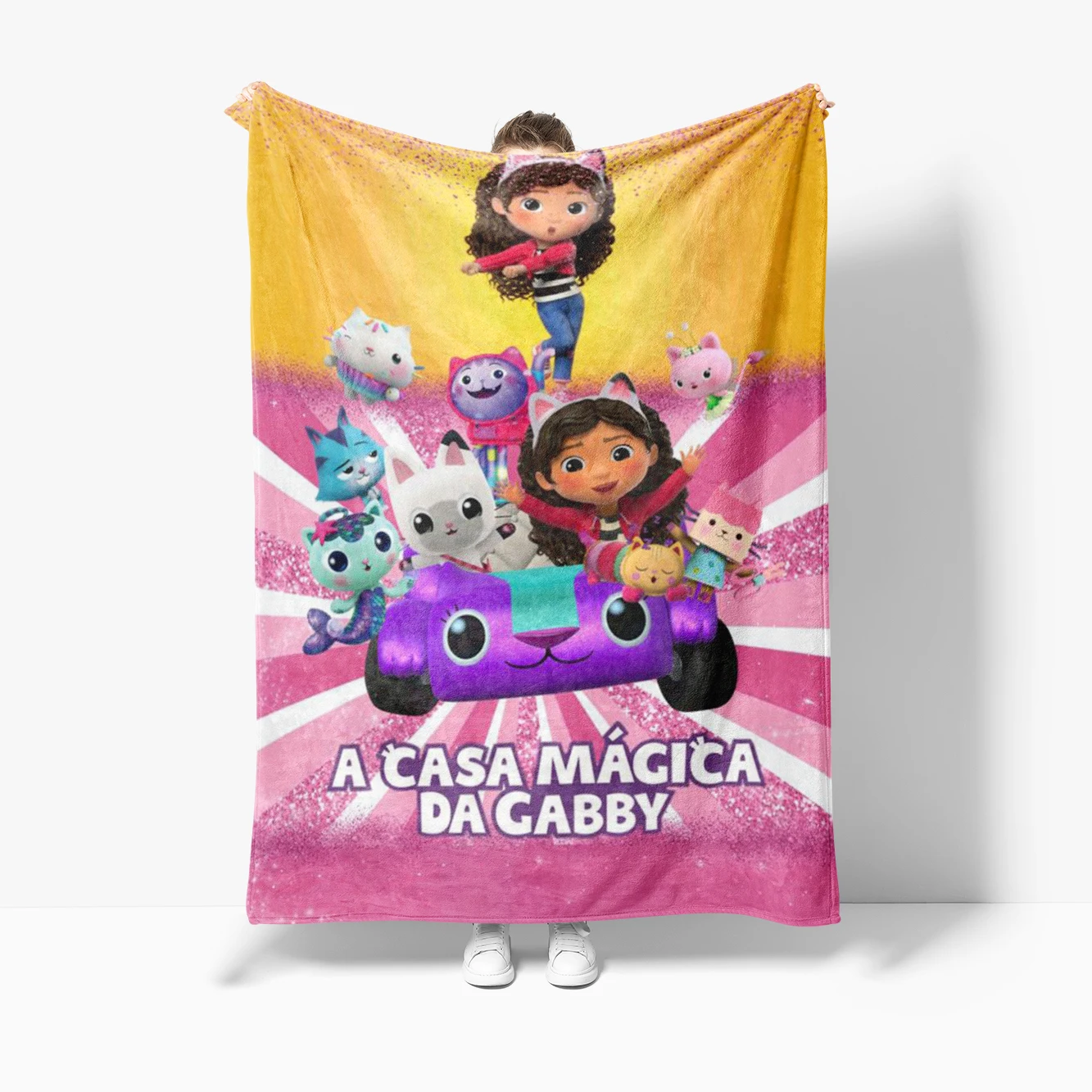 

Flannel Blanket Sofa Winter G-Gabbys D-ollhouses Lovely Warm Bed Fleece Custom Fluffy Soft Blankets Microfiber Bedding Gift