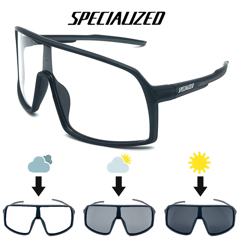 Cycling Glasses Photochromic Sunglasses Men Women Mountain Bike Road Eyewear New Bicycle Riding Outdoor Sports Hiking Goggles