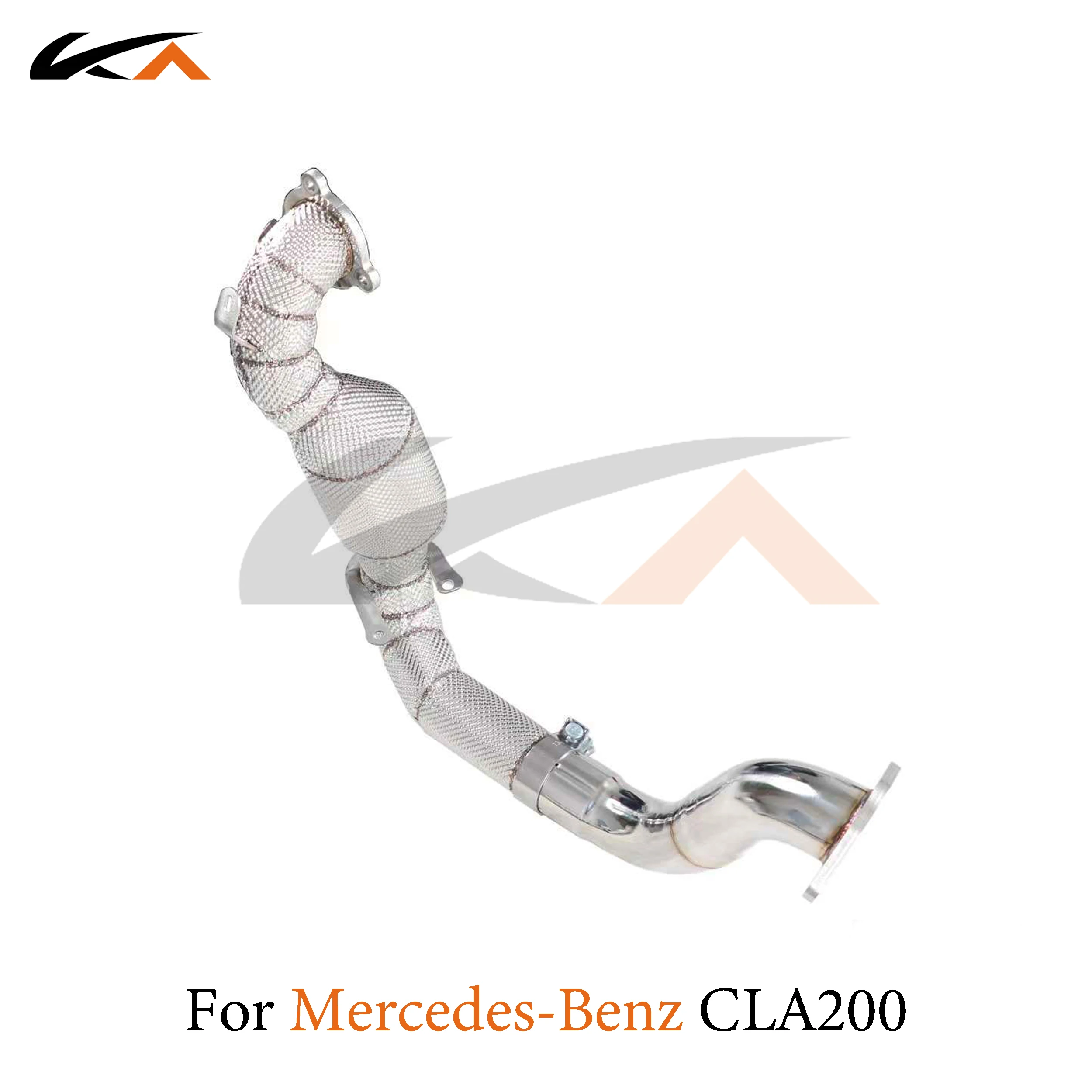 KA Tuning exhaust system header stainless downpipe for Mercedes-Benz CLA200 2.0T axle pipe catalysis heat shield