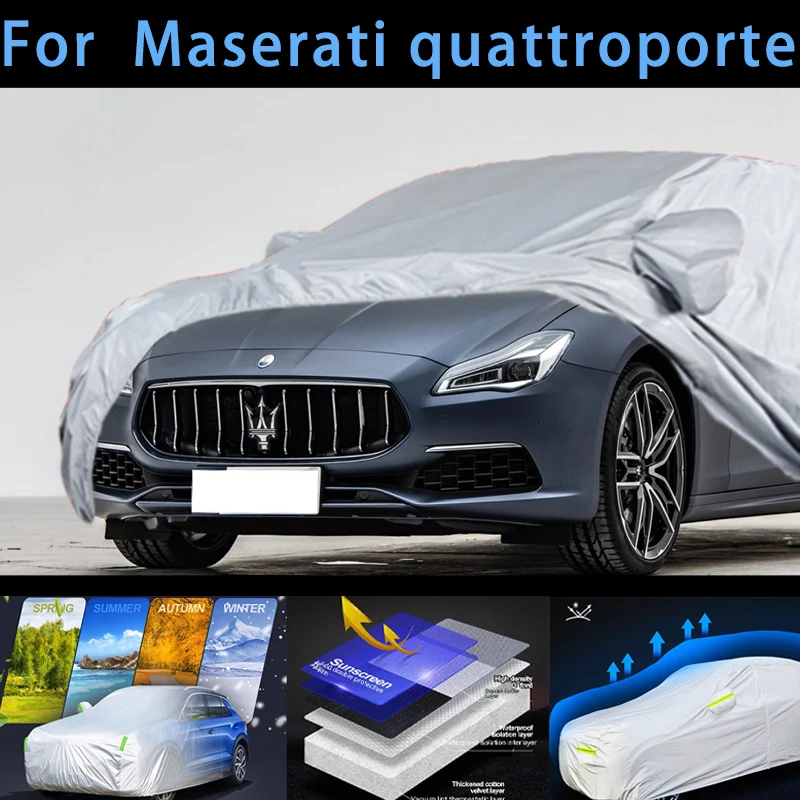 

ForMaseratiquattroporteOutdoor Protection Full Car Covers Snow Cover Sunshade Waterproof Dustproof Exterior Car cover protection