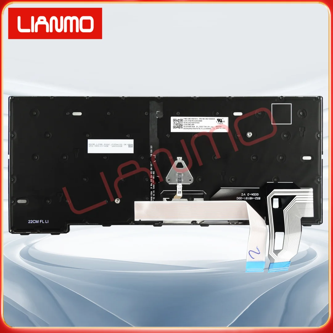 US/UK/CZSK/GR/KR/LA/EE/NO/AR/HE/RU/SI/TR/SP/FR/Klawiatura do Lenovo ThinkPad T14 Gen3 P14S L14 Gen3 Gen4 Klawiatura z podświetleniem — zdjęcie produktu 6