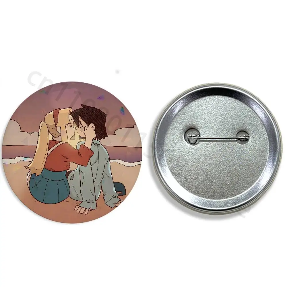 I Love Amy  AMY x BIBI Anime Pins 58mm Cute Cartoon Badge Handmade Brooches for Backpack Accessories Jewelry Gifts