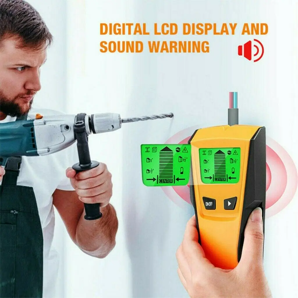 

Multi-Scanner Wall Sensor Center-Finding Studs Voltage Live Wire without (Orange)