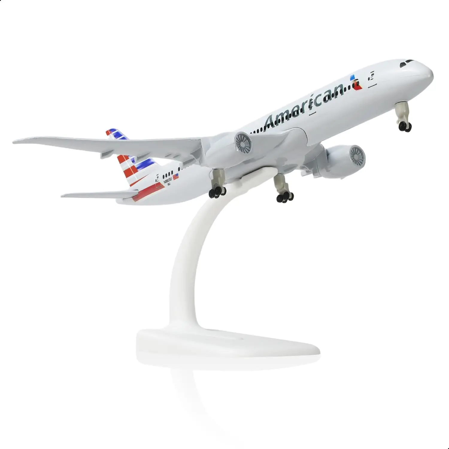 20cm American 787 Diecast Metal Airplane Model Kits for Adult Aviation AA Plane Models Gifts or Desktop Decorations