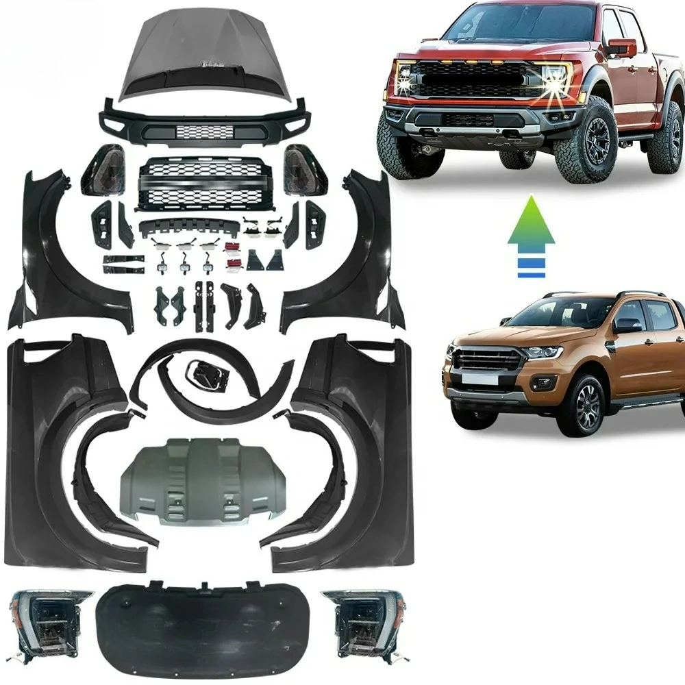 FORRanger T7 de primera calidad (actualización al estilo F150) Fibra de vidrio de estilo dinámico BODYKIT 2012 - 2021
