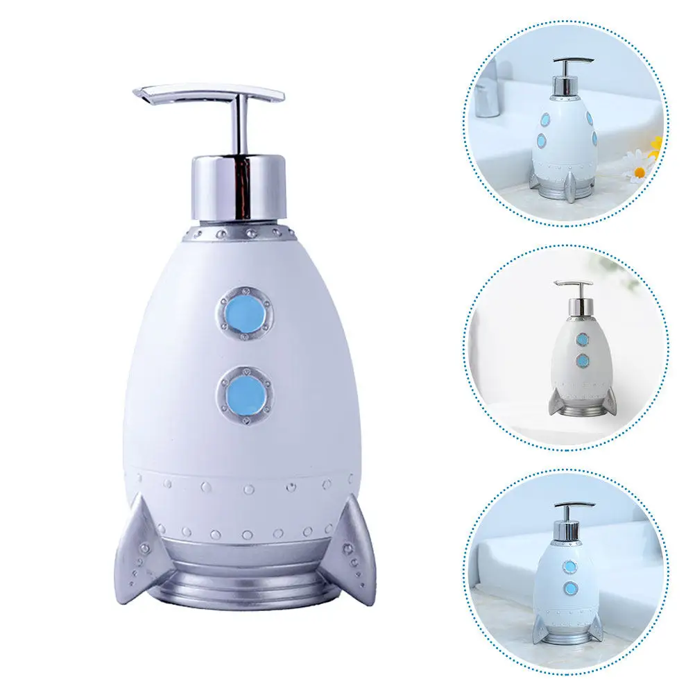 

Stylish Rocket Shaped Manual Lotion Dispenser Bottle with Press Down Pump for Shampoo Conditioner Shower Gel Hand Soap Body Wash