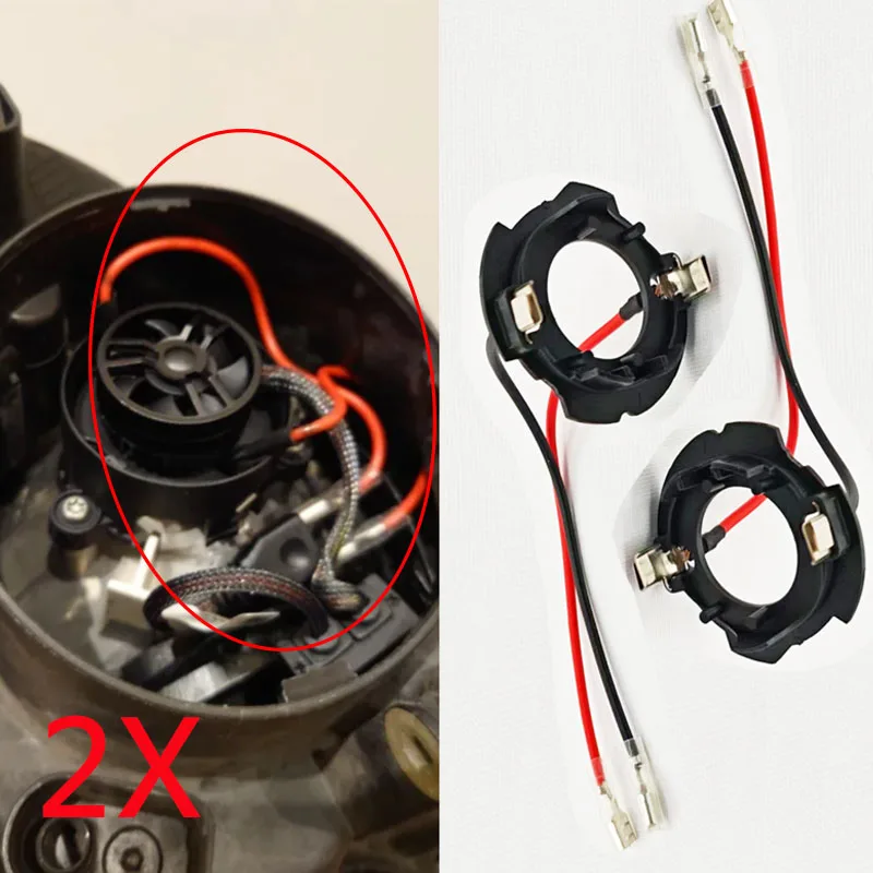 2X For Vw Golf 5 MK5 Jetta H7 LED Headlight Bulb Base Holder Retainer Headlamp Socket Adapter Lamp Base Headlight Accessories