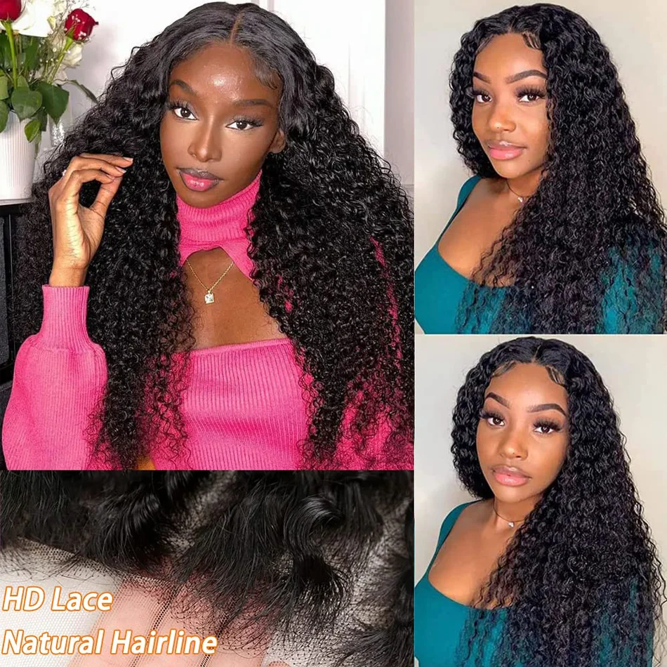 Water Wave Wig Lace Front Human Hair Wigs for Women Brazilian Curly Human Hair 13x4 Lace Frontal Wigs Human Hair 250% Density