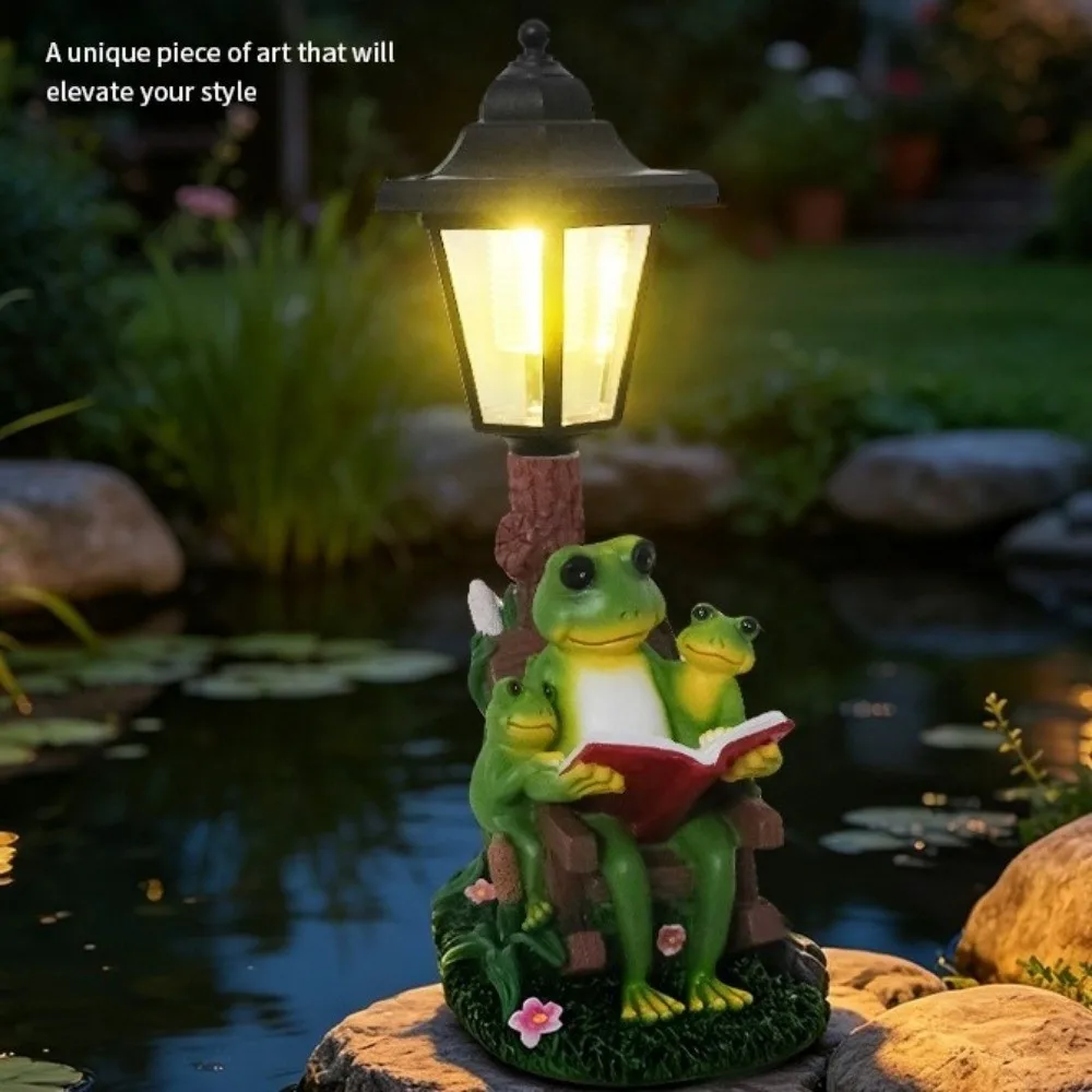 resin-frog-statue-solar-light-lifelike-decorative-frog-plant-pot-light-weatherproof-animal-figurine-solar-frog-lamp