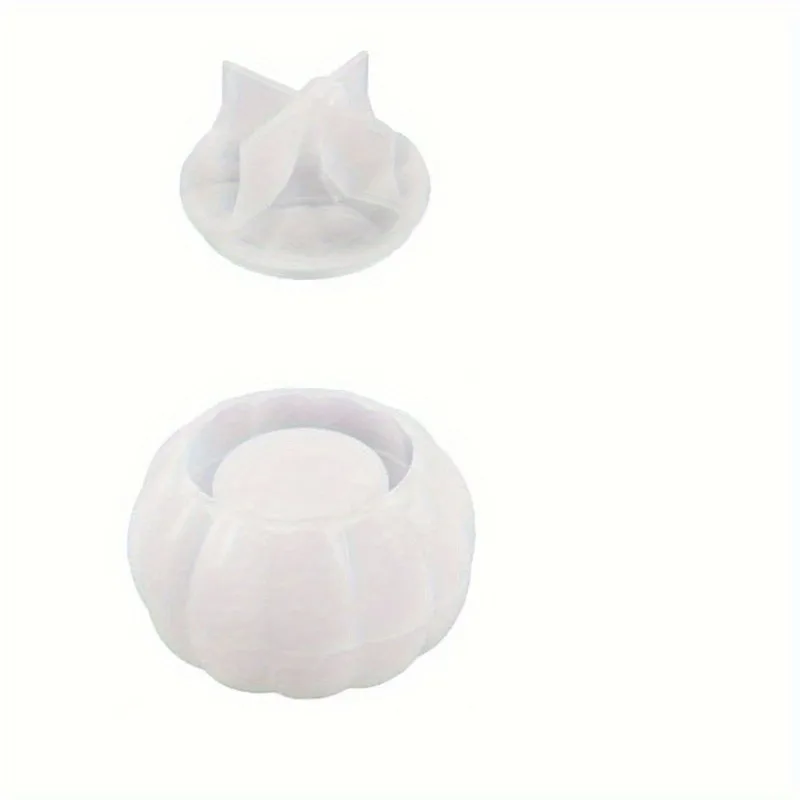 جرة اليقطين قوالب السيليكون جرة الهالوين مع غطاء الراتنج قالب هالوين الحلوى الجرار راتنجات الايبوكسي قوالب شمعة حامل صندوق مجوهرات #6