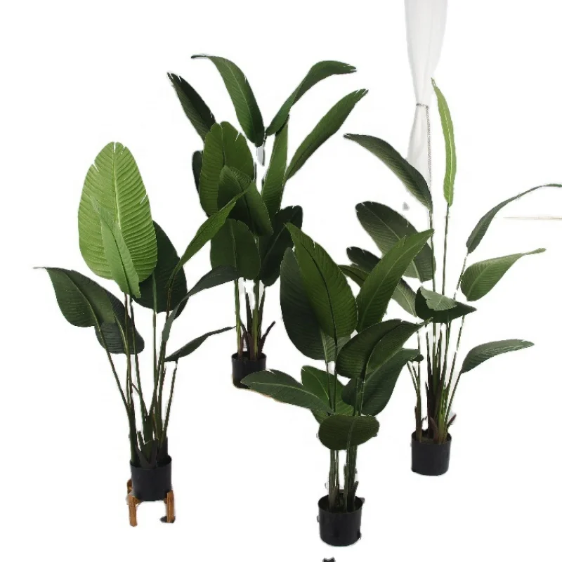 

custom.songtao Customized Artificial Tree with Planter Artificial Tree Banana Leaf Bonsai Indoor Decorations