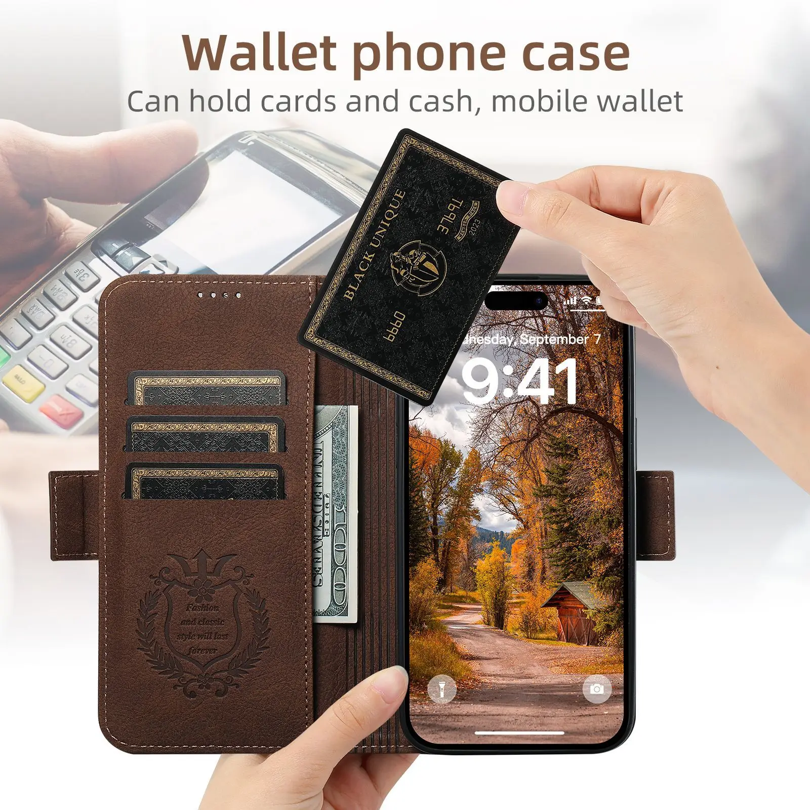 Magnetic Wireless Charge Case for iPhone 16 Pro Max 14 12 13 15 Pro Max 16 Plus Shockproof Leather Wallet Card Slots Flip Cover