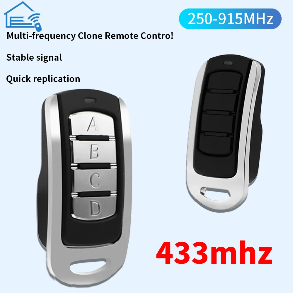 Multi-frequency 250-915 MHz clone copy replication remote control 868 MHz brand garage door remote control 433MHz remote contro