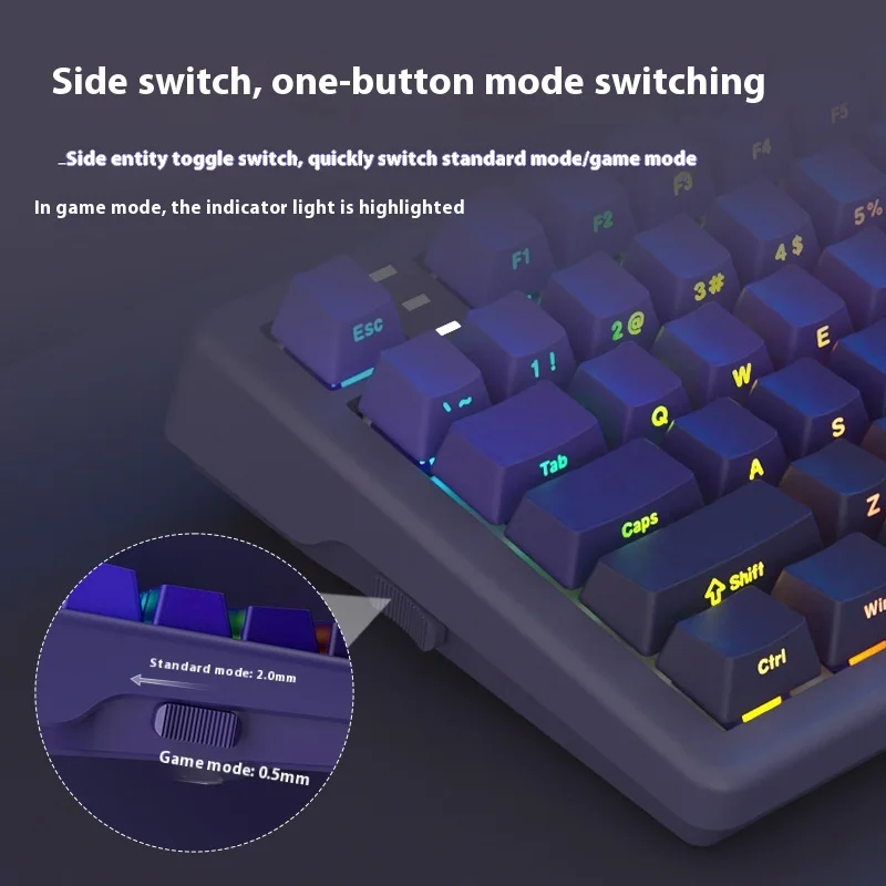 Hyeku Hexgears C2 Esports Magnetic Axis Keyboard 83Key Low Latency Rt Emergency Stop Rgb Side Engraving Valorant Gaming Keyboard