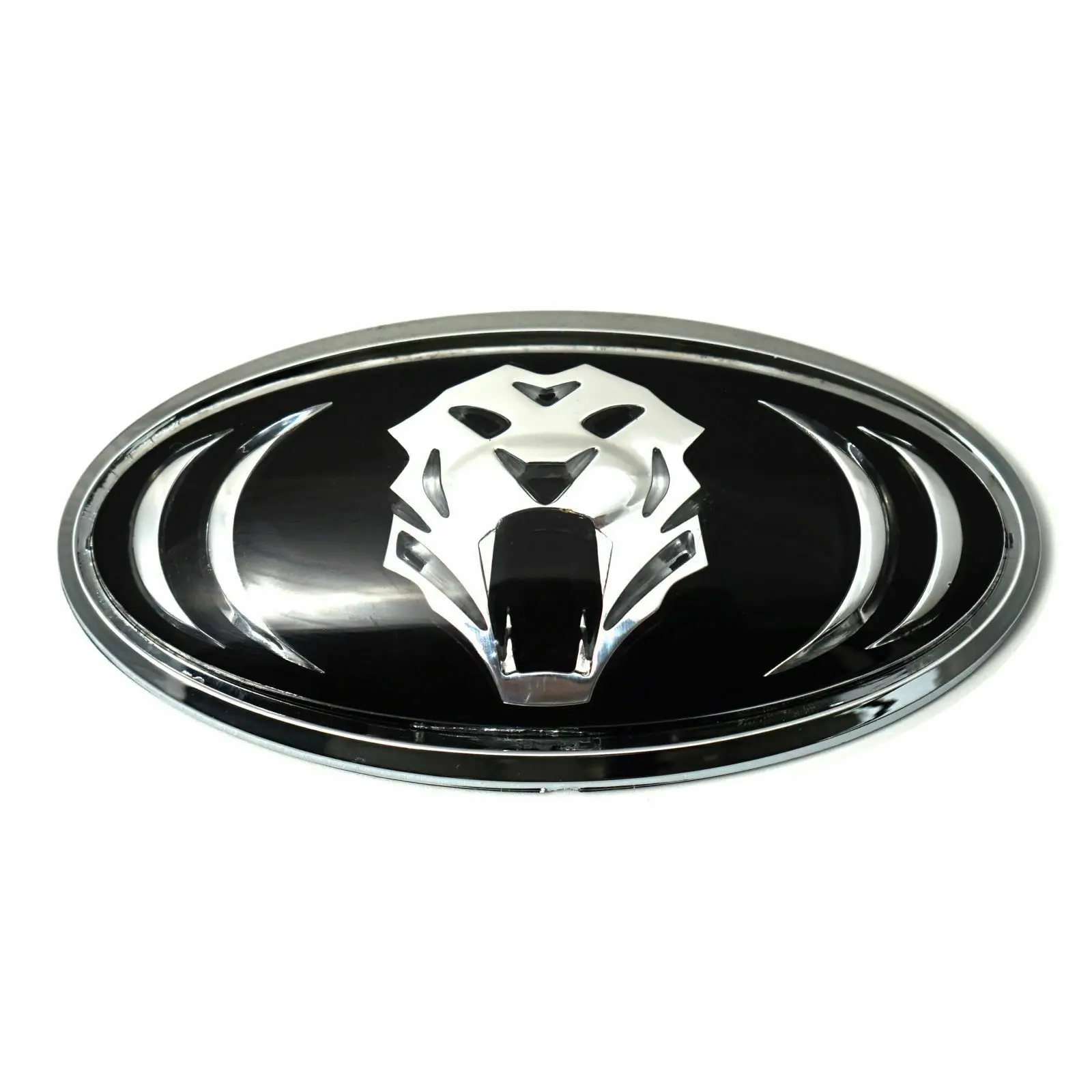 

1pc Chrome Black 115mm Tiger Head Logo Emblem Stickers and Decals Car Front Grille Rear Badge Car Accessories