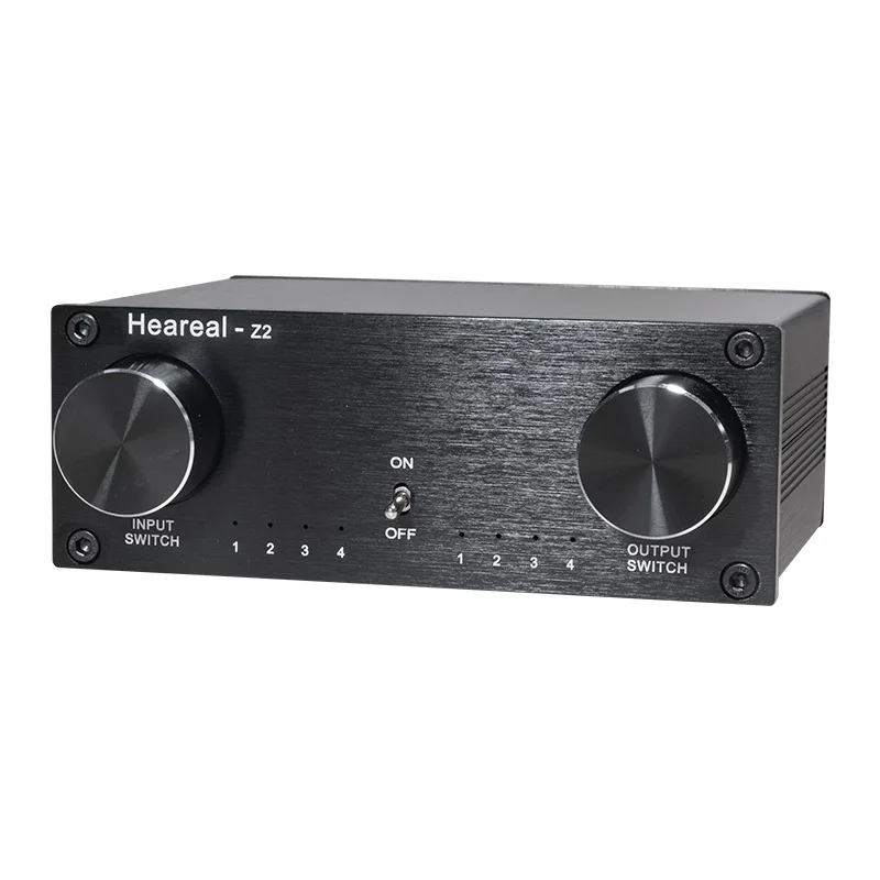 Аудиопереключатель Heareal hifi, вариант 4 в 4, аудиофил, двухканальный, четыре в четыре, аудиосигнал, преобразование без потерь