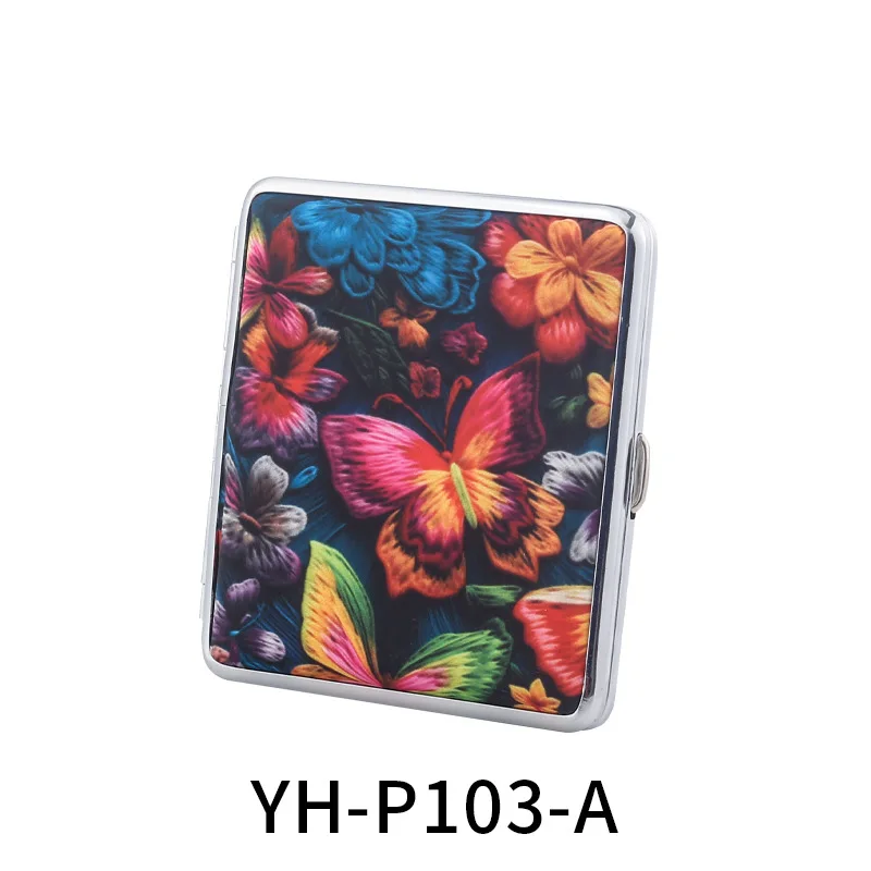 20 Pack Metal Cigarette Box, Portable Hand Roll Thick Cigarette Box Anti Pressure and Moisture-proof smoking accessories