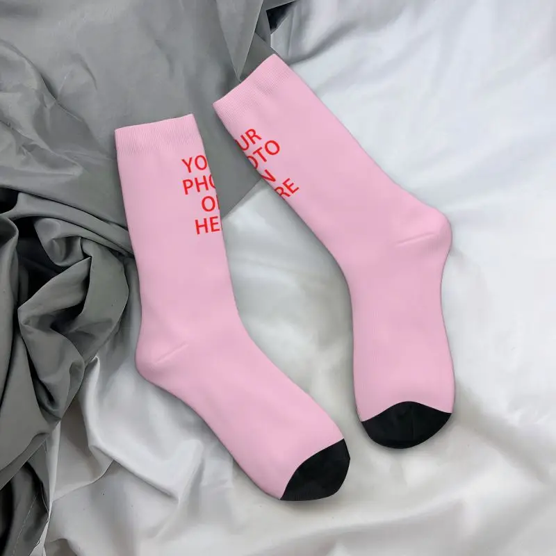 Homens e mulheres Custom DIY Logo Socks, Família Meias de animais, Moda Quente, Novidade, Impressão de fotos personalizada, Crew Socks