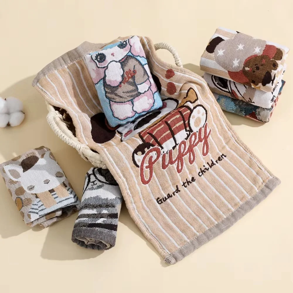 

New 25x50cm Muslin Squares Floral Print Absorbent Baby Items Washcloth Handkerchief 4 Layer Breathable Face Towel
