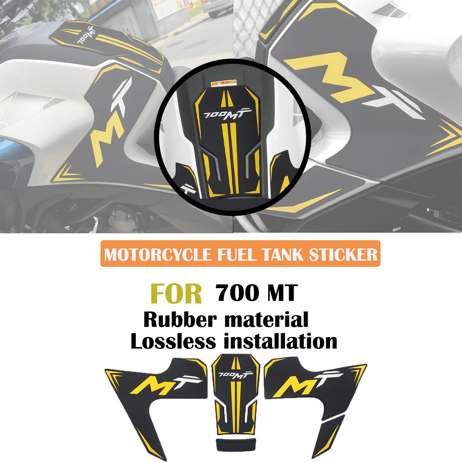 

For CFMOTO 700MT 2025 motorcycle fuel tank pad protection pad fuel tank anti-slip pad fuel tank side anti-slip sticker fuel tank
