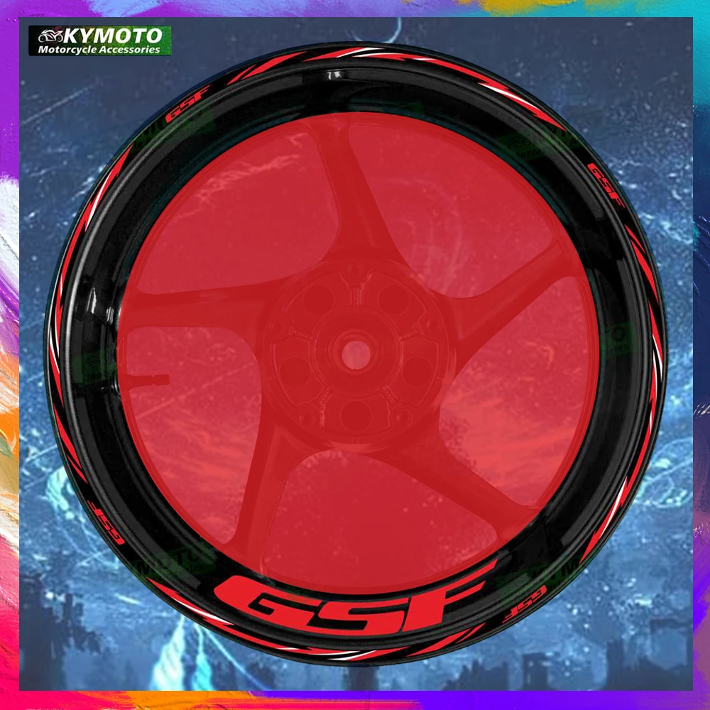 

For GSF reflective motorcycle stickers 17 inch front and rear rim stripe decals off-road fairing accessories decoration