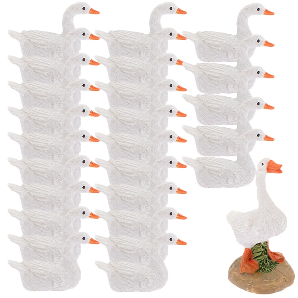 

26 Pcs Miniature Duck Ornament Resin Material Garden Yard Decor Compact Size DIY Crafts Festival Gift Lovely Design
