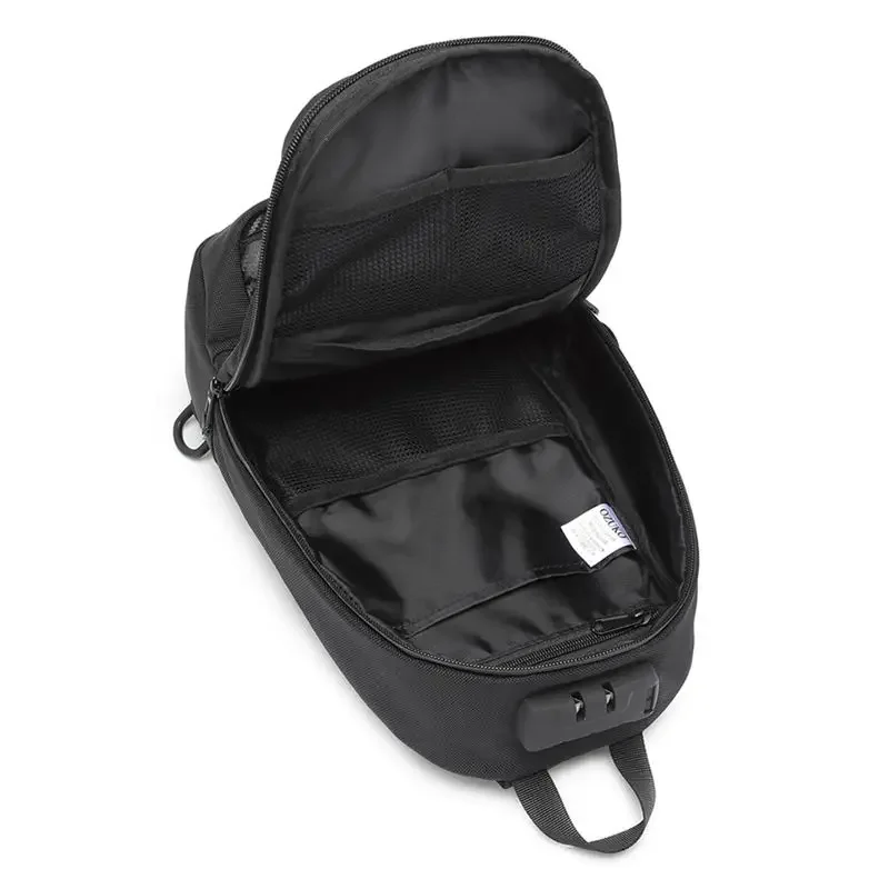 Ozuko-Sac à bandoulière Oxford pour hommes, sacs initiés, chargement USB, école GT, court voyage, sacs messagers