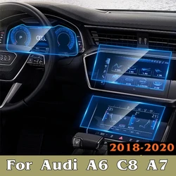 Car Interior Accessories Navigation Screen Tempered Glass Protective Film LCD Screen Film For Audi A6 C8 A7 2018 2019 2020