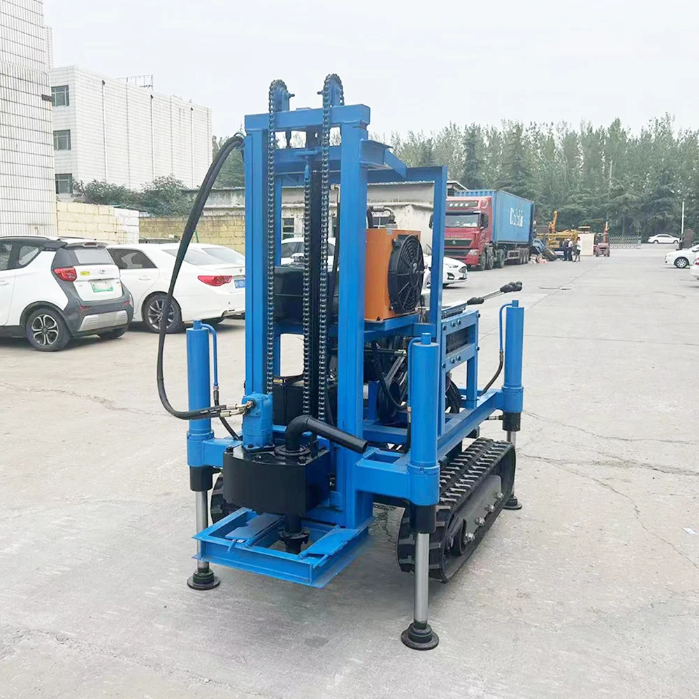 

Высокомощная буровая установка на колесном ходу для бурения скважин на воду, нефть и горнодобывающих работ, глубина 100м, 200м, 300м