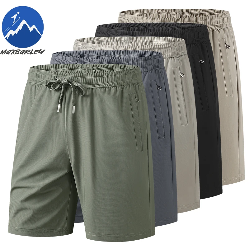 

Мужские повседневные шорты из ледяного шелка, летние тонкие легкие свободные спортивные шорты, мягкие, удобные, дышащие, для бега