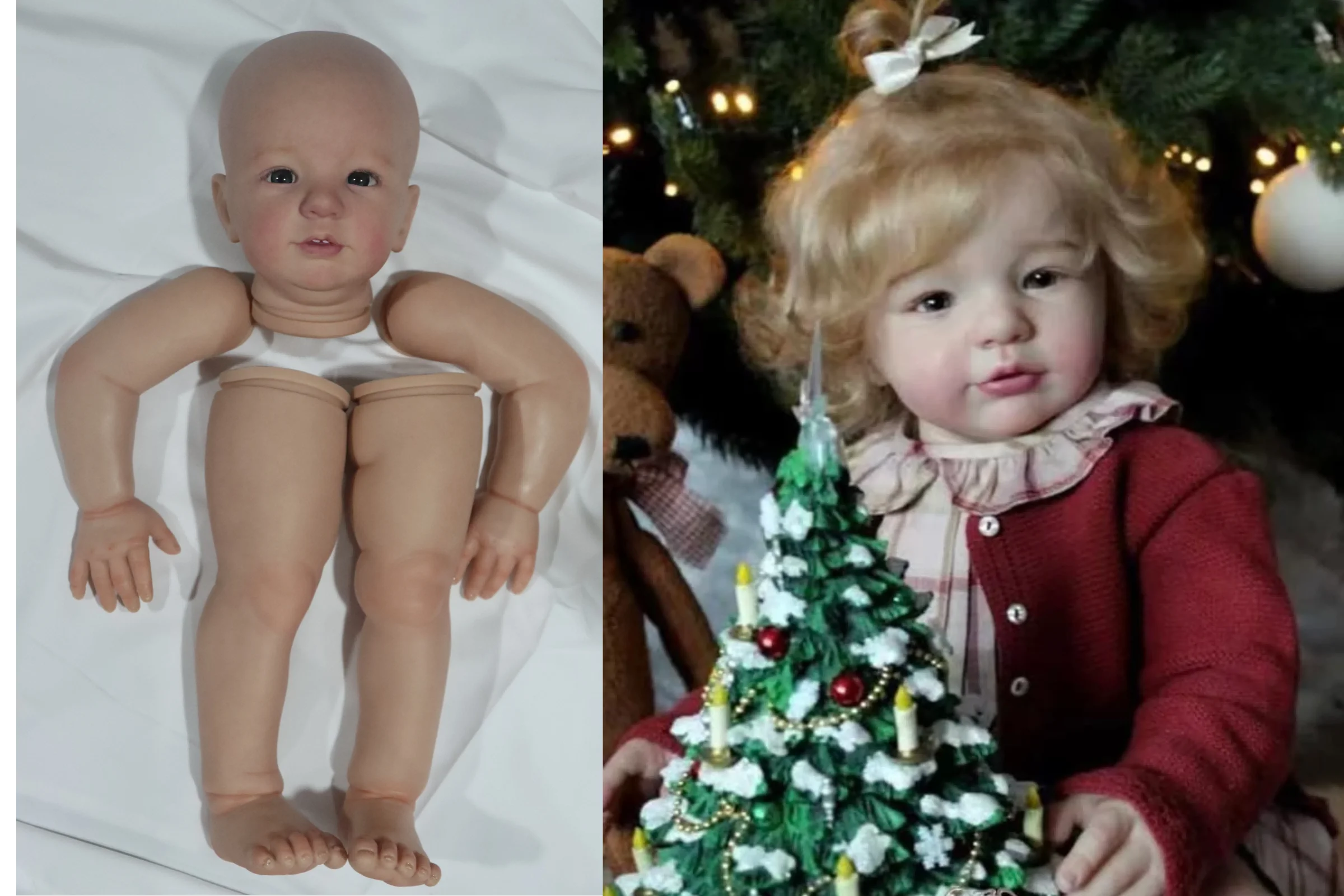 FBBD Artist Painting Reborn Baby Doll Vito 30inch Huge Baby Unassembled Kit As Video With Veins Christmas Gift