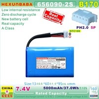 656090-2S 136095  7.4V 5000mAh 37Wh NTC Polymer Li-Ion Battery for The MIFA WILDBOX Speaker,Satellite Finder Meter B170