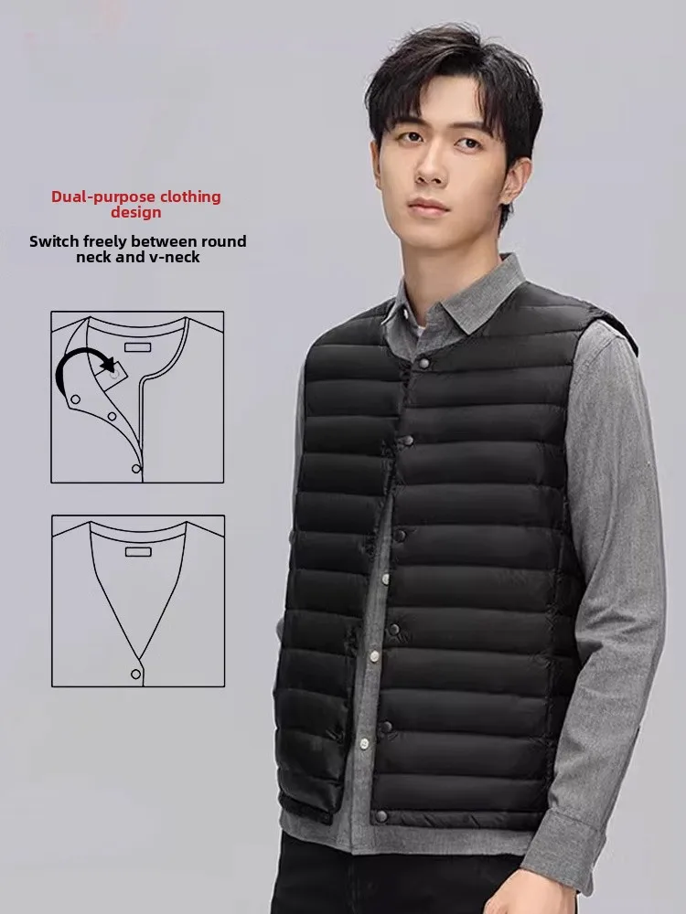 

Легкий или мужской пуховый жилет 90 Du down Jaet Faionable Inner Wear Верхняя одежда Бренд Du из полиэфирного волокна