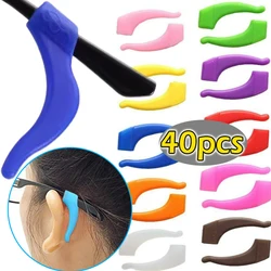 20pairs Silicone Anti-slip Ear Hooks for Women Men Antiskid Glasses Leg Ear Sleeve Clear Anti-fall Eyewear Holder Accessories