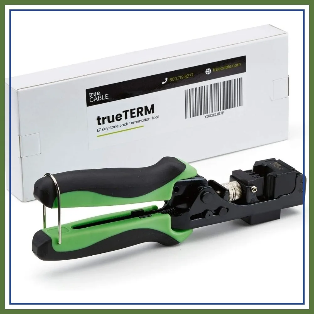 

90 Degree RJ45 Keystone Jack Termination Tool for Cat5e/Cat6/Cat6A UTP Ethernet Cable