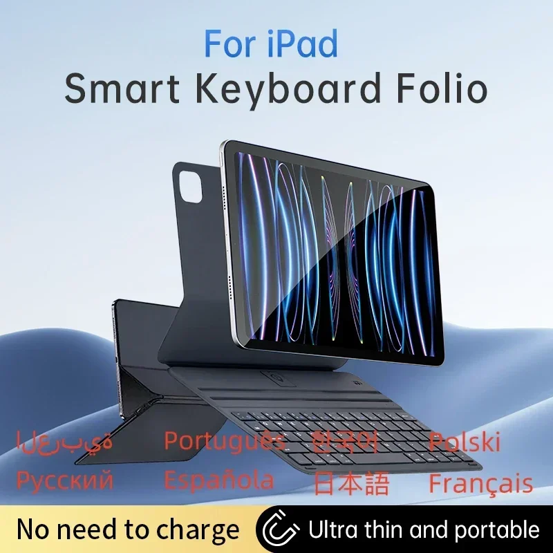 

Magic Keyboard,No Need To Charge Keyboard for Apple IPad 10th 10.9 Pro 11 Inch Air 4 5 Tablet Laptop Smart Keyboards Case Cover