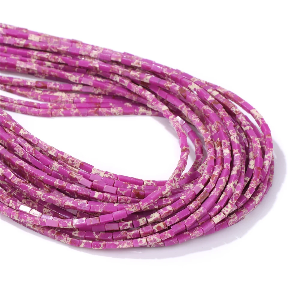 Natural Stone Rectangle Cube Beads for DIY Accessories