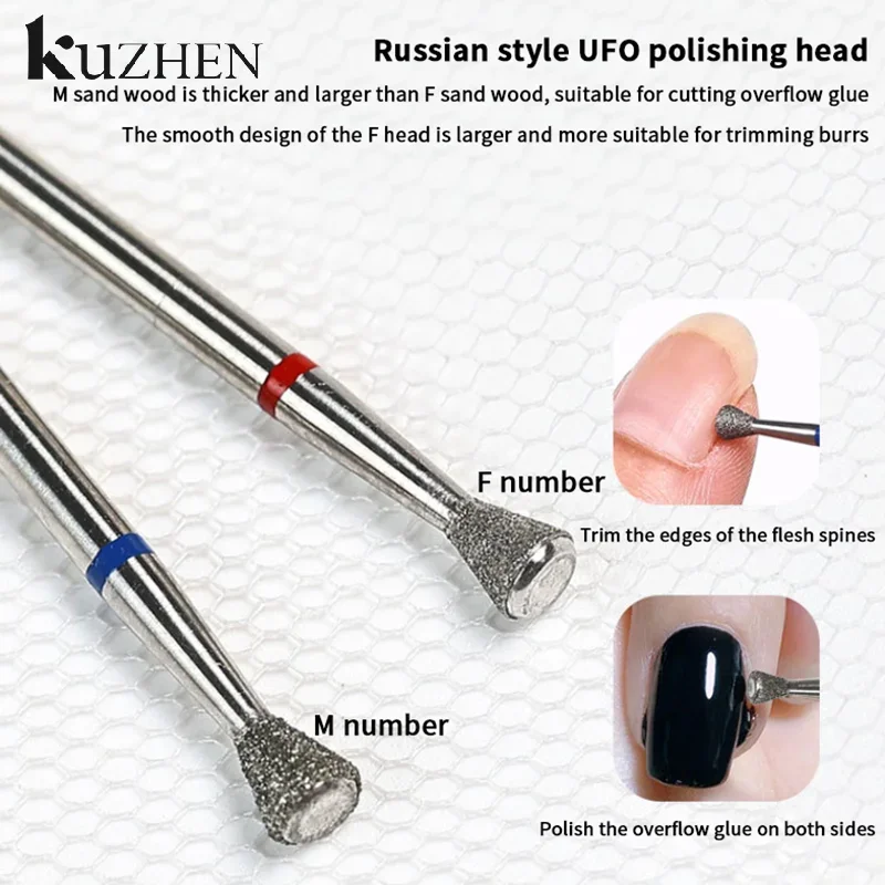 1PCS Diamond Milling Cutter Bald Nail Drill Bits For Manicure Accessory Drill Bit For Nails Cuticle Remove Tools