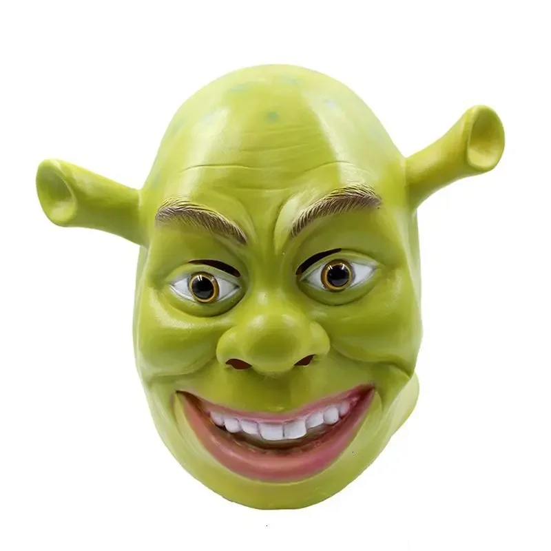 

Green Shrek Latex Masks Movie Cosplay Adult Animal Party Mask Realistic Masquerade Prop Fancy Dress Party Halloween Mask