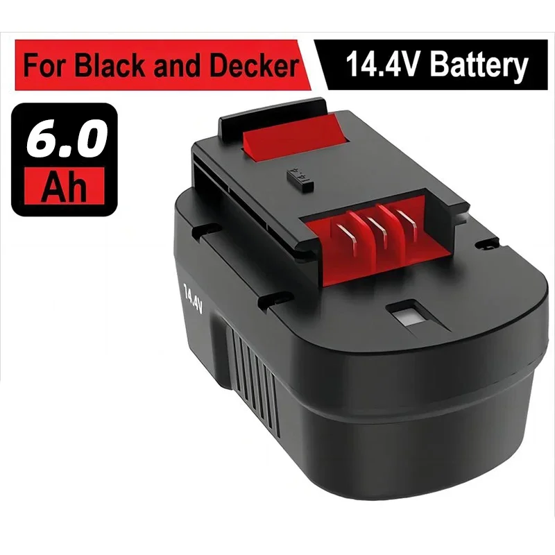 14.4V Power Tools Battery for Black & Decker HPB14 BD1444L FSB14 6000mAh Ni-Mh Rechargeable Screwdriver Batteries