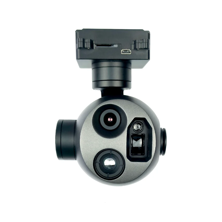 Mini Series KHP290G609L11 Three Sensor Day Light+ 640x512 Thermal+ 1100m Rangefinder Gimbal Camera For Industry