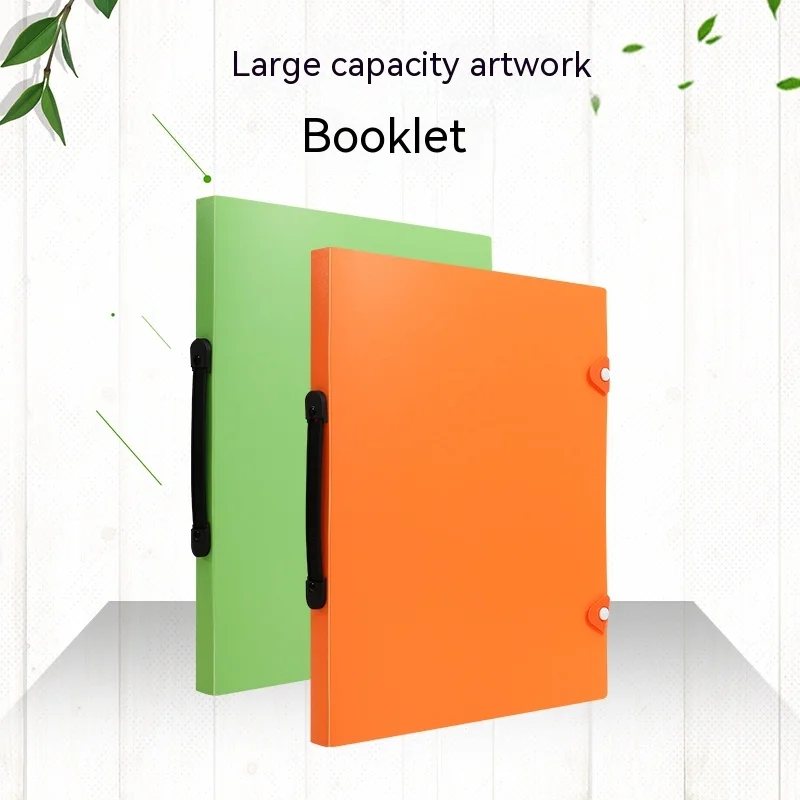 Portable A2 Folder Picture Album 4k Information Book Art Work 4-open Sketch Paper Storage Folder Poster Drawing Collection Stude