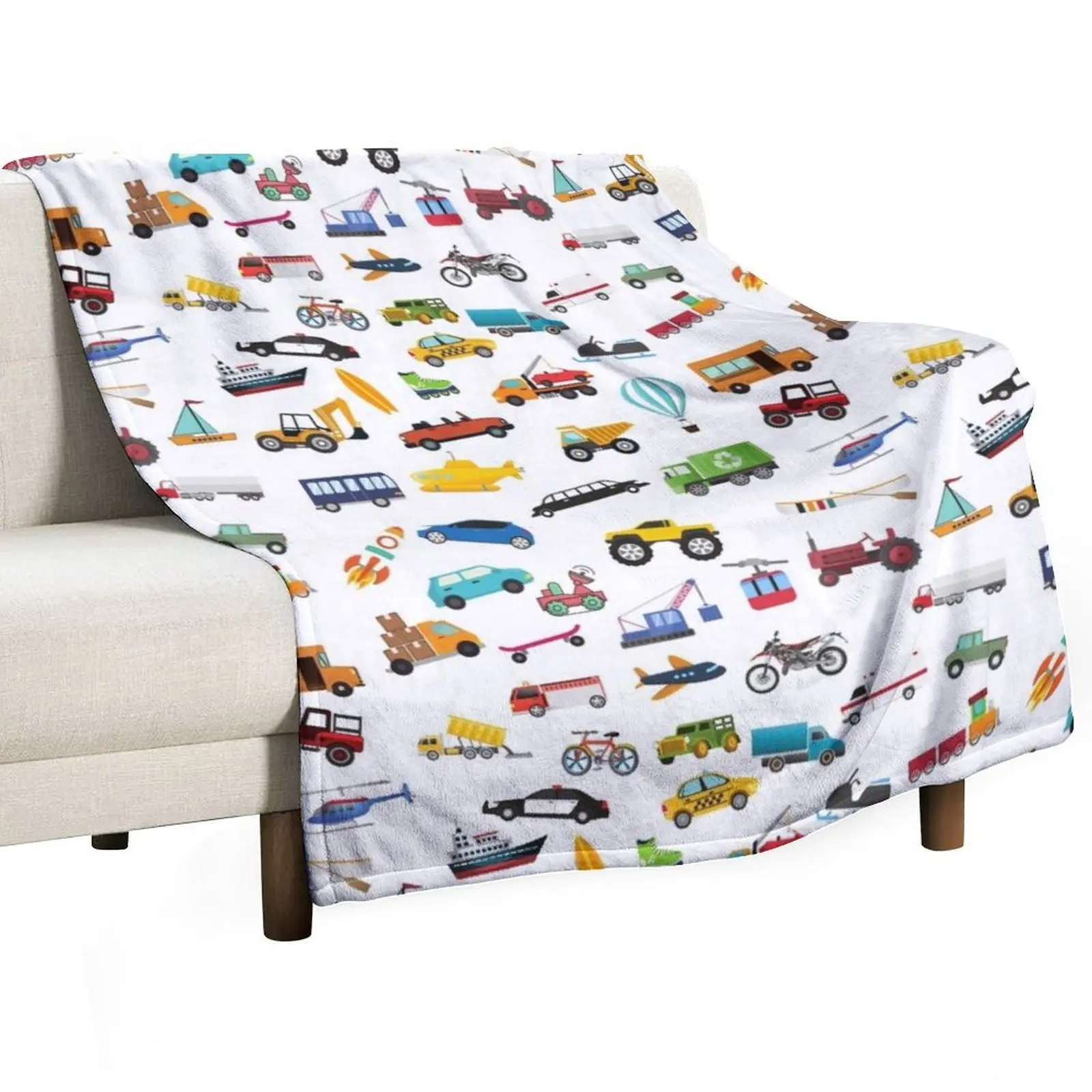 Little Boy Things That Move Vehicle Transportation Collection Throw Blanket funny gift Warm For Sofa Thin Blankets